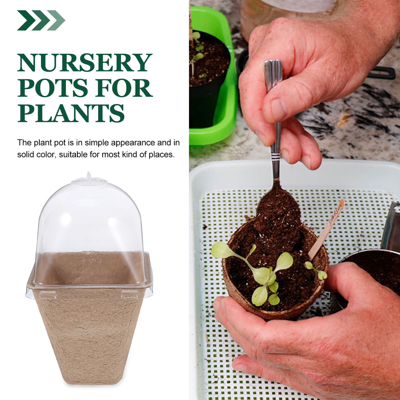 10Pcs Biodegradable Seedling S - огляд і ціна Humidity Dome Kit
