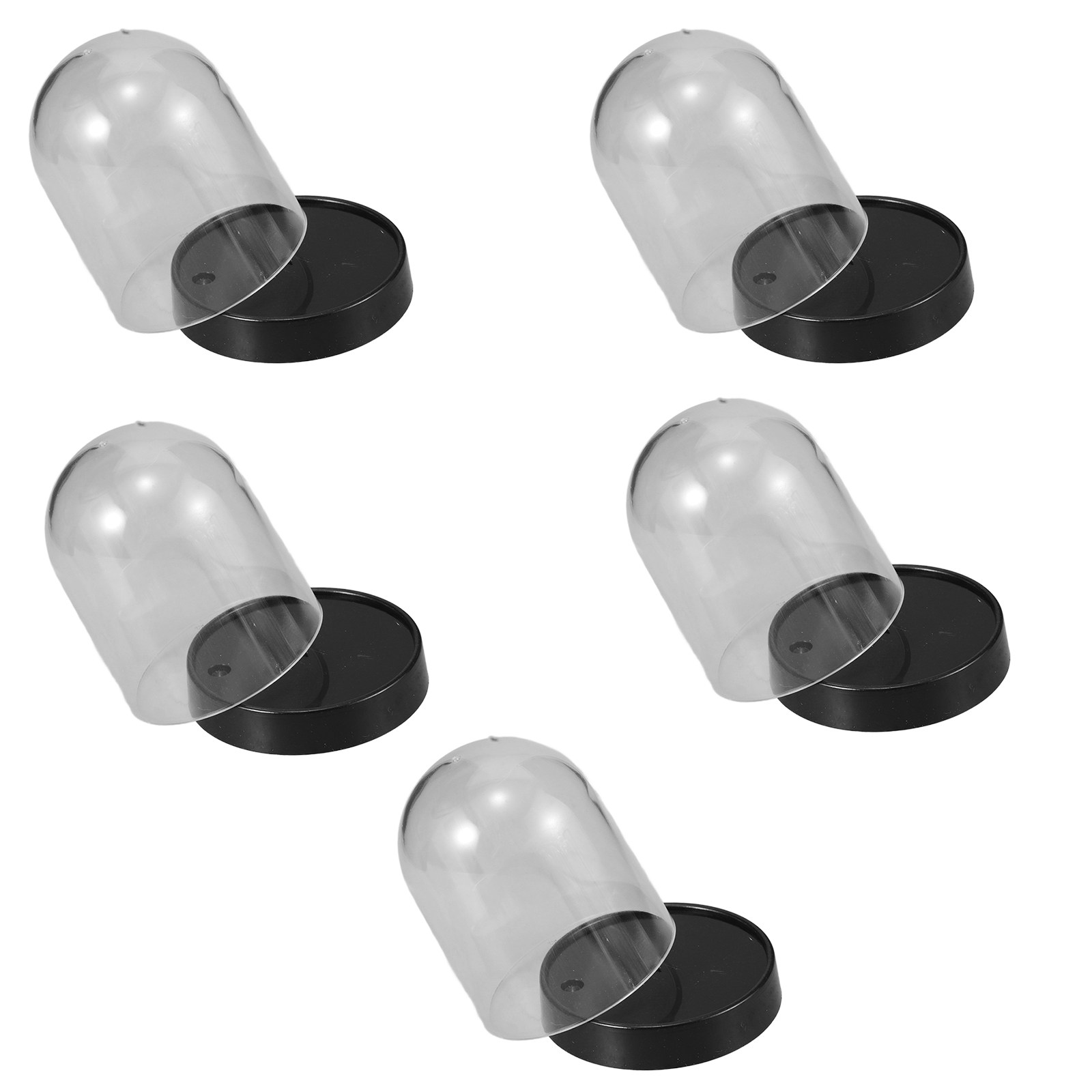 5Sets Clear Plastic Cloche Dom - огляд і ціна Plastic Dome Clear
